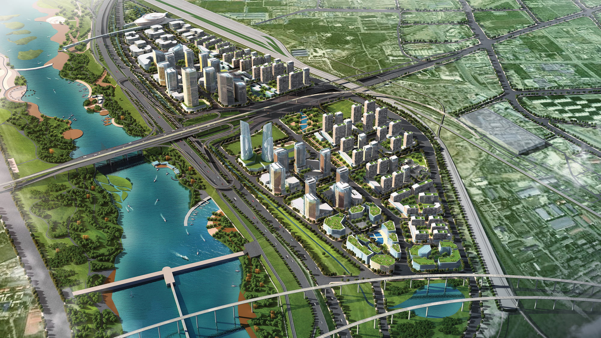 Overall plan for Beijing Yongding River area 	? Beijing Hongdu Urban Planning and Architectural Design Institute 