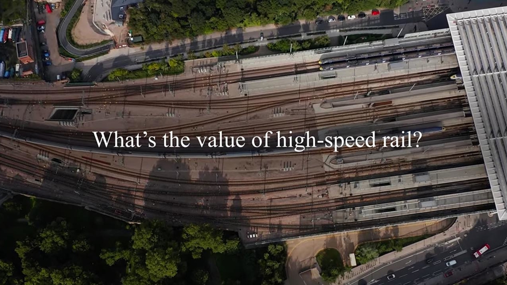 Railway lines seen from the sky