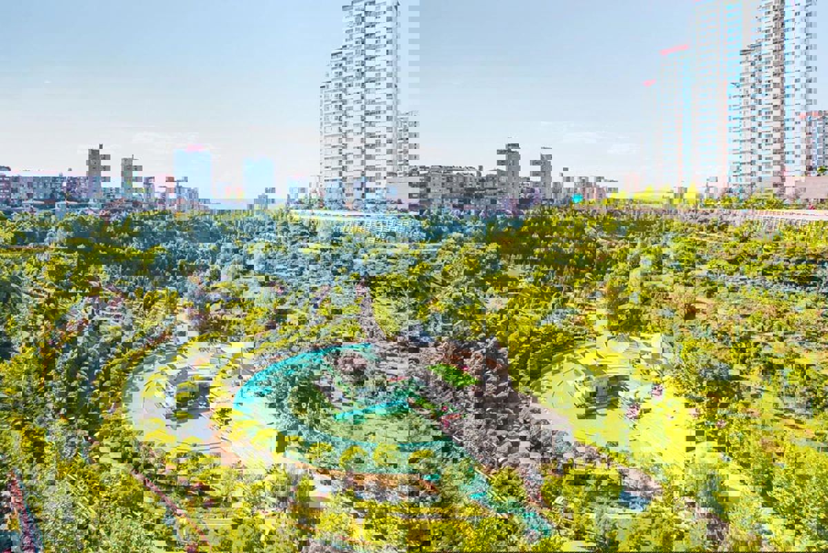 Green space in a city