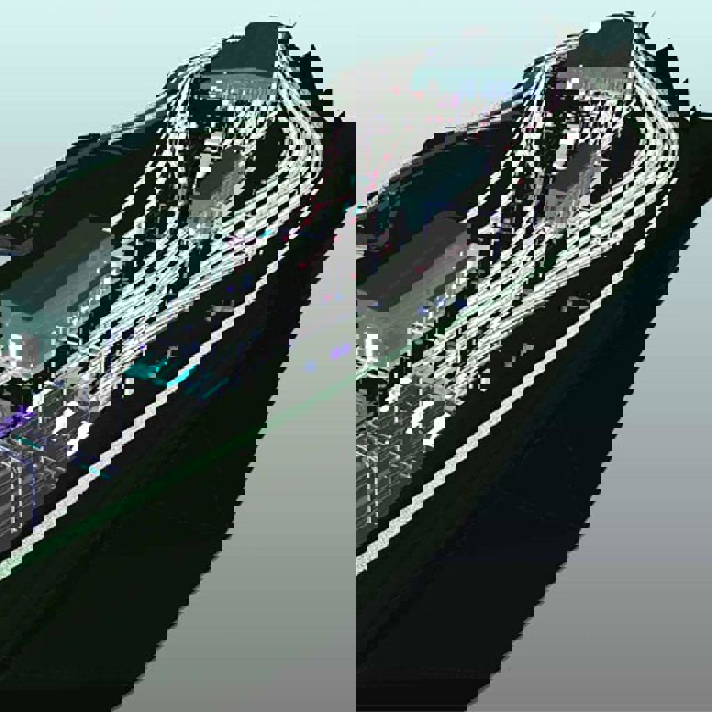 BIM model of a railway and infrastructure