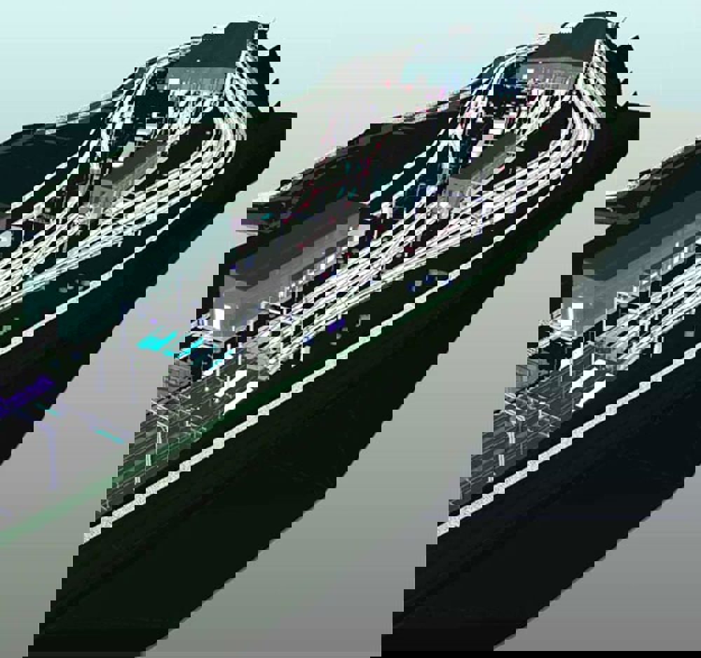 BIM model of a railway and infrastructure