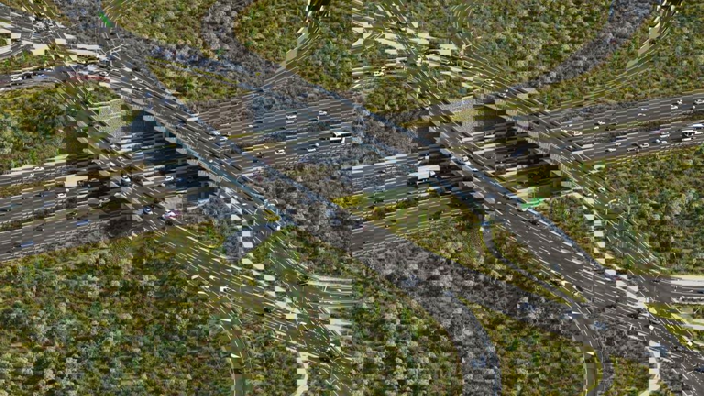 Bruce Highway diverging diamond interchange