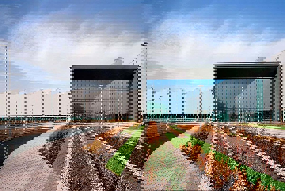 An external view of the Jaguar Land Rover facility
