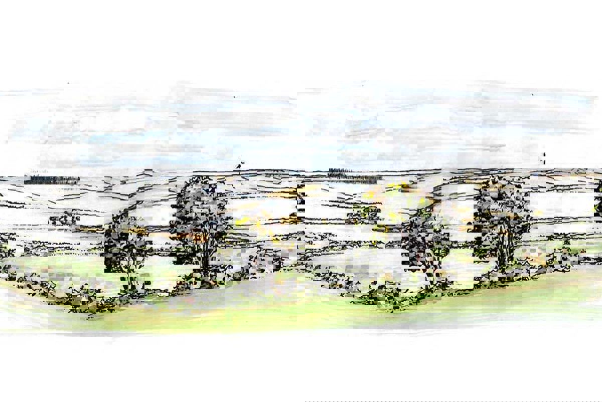 Illustrative view of Central Cornish landscape highlighting lack of recreational access
