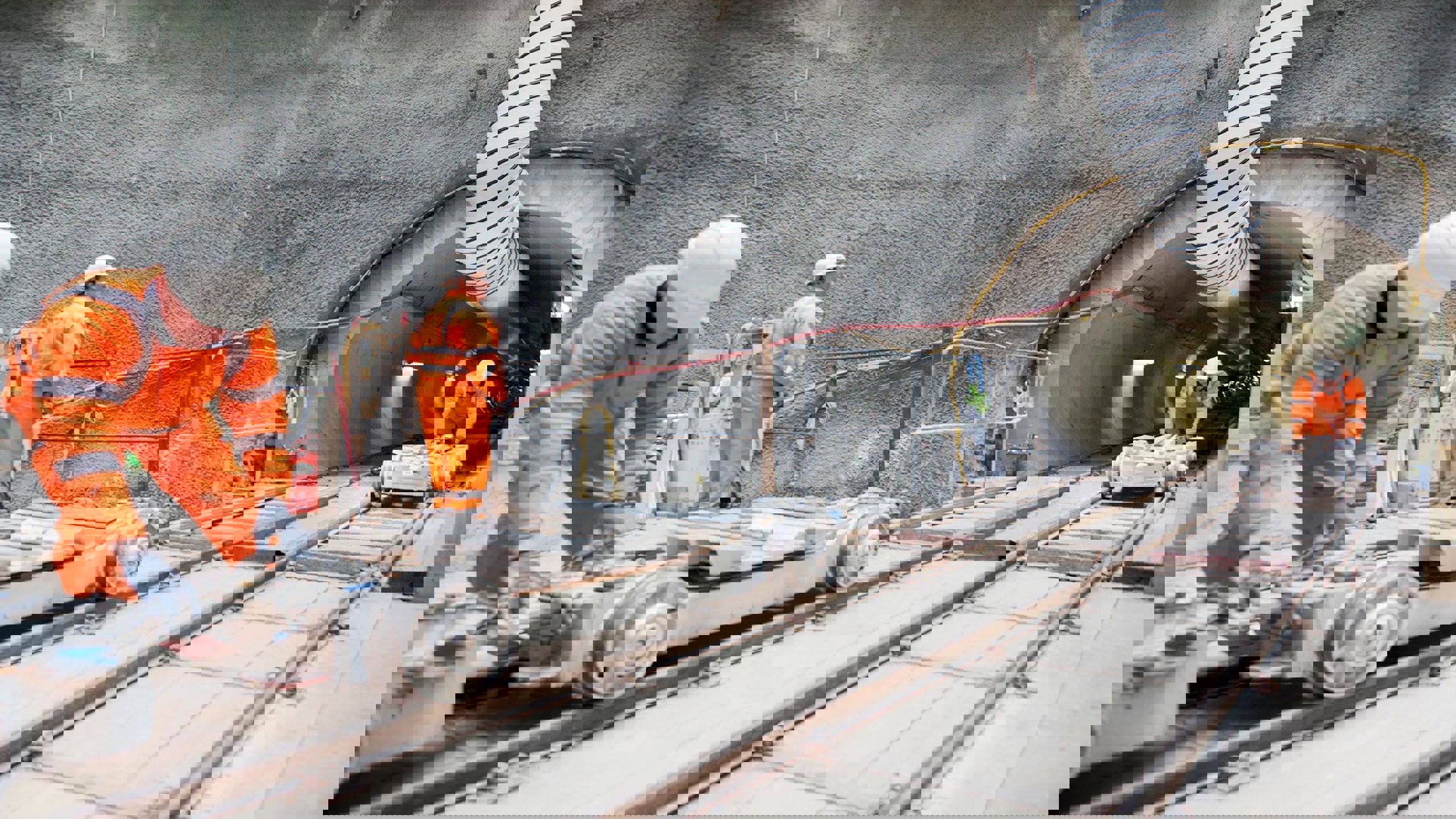 Power tunnels under construction