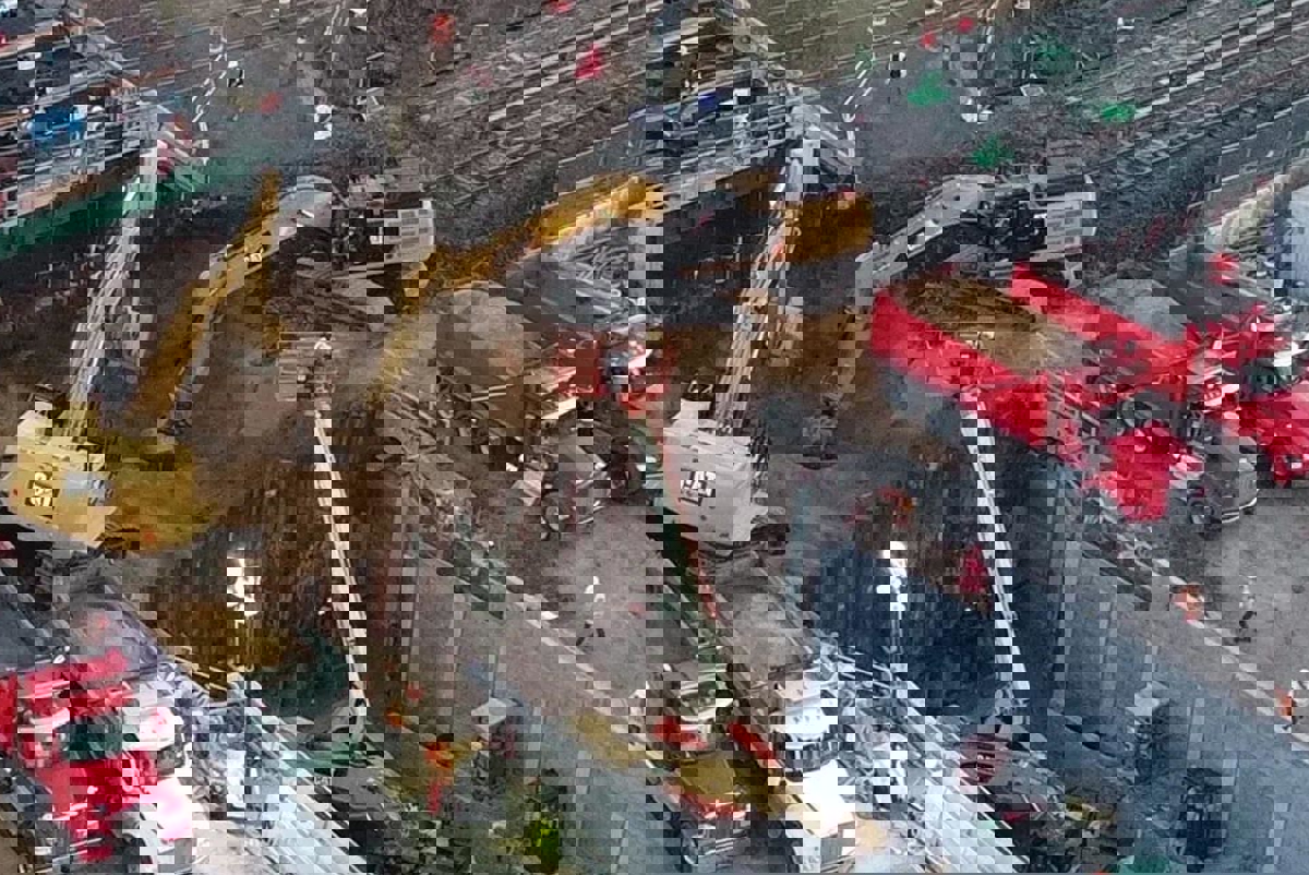 Long Island rail road construction work