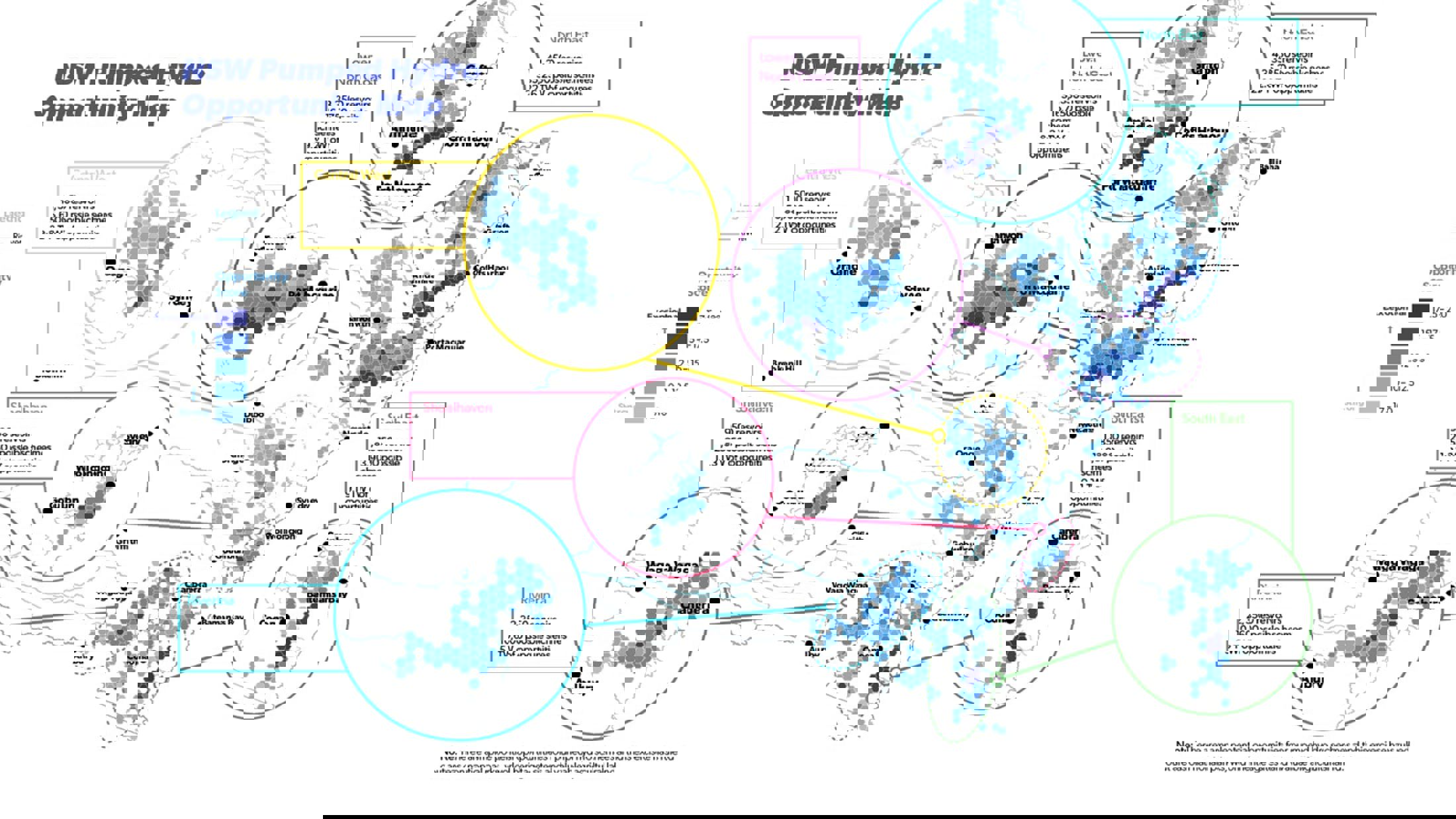 Opportunity map for pumped hydro in NSW