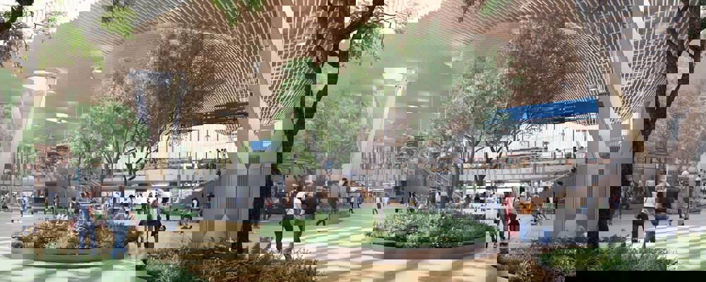 CGI hero of inside of Portland International Airport