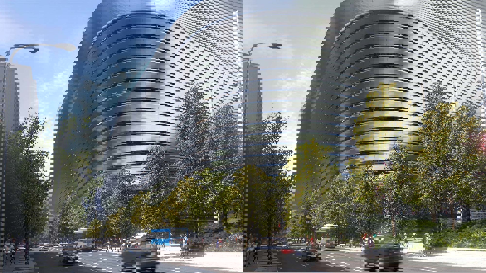Rendition of the stadium's facade