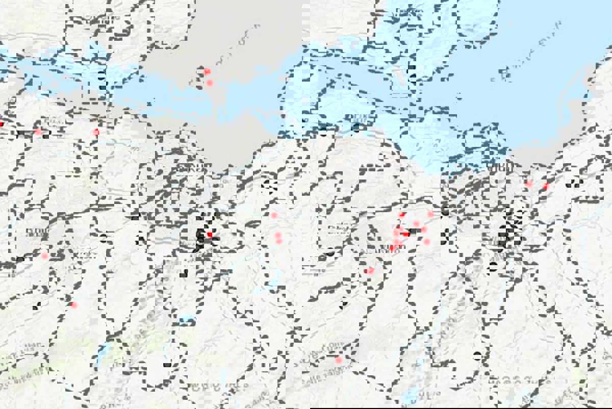 Digital map of connections