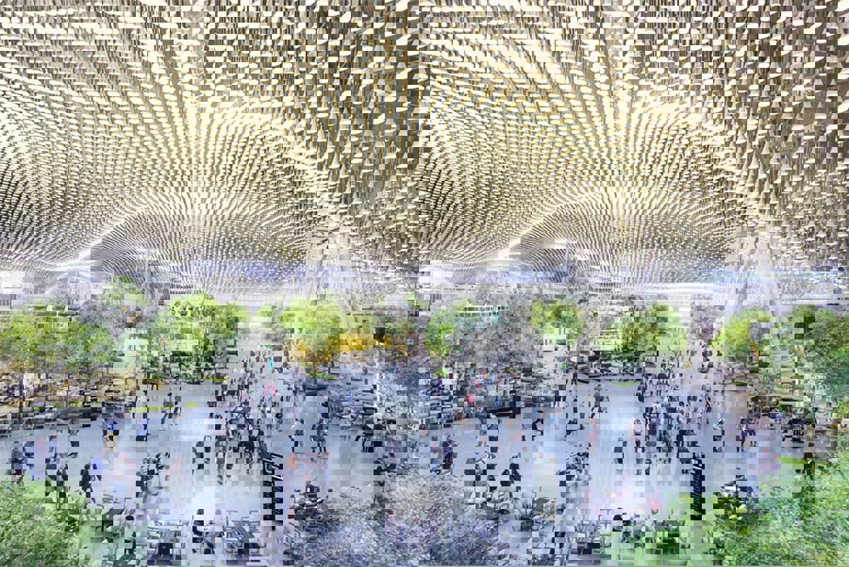CGI of the internal concourse area