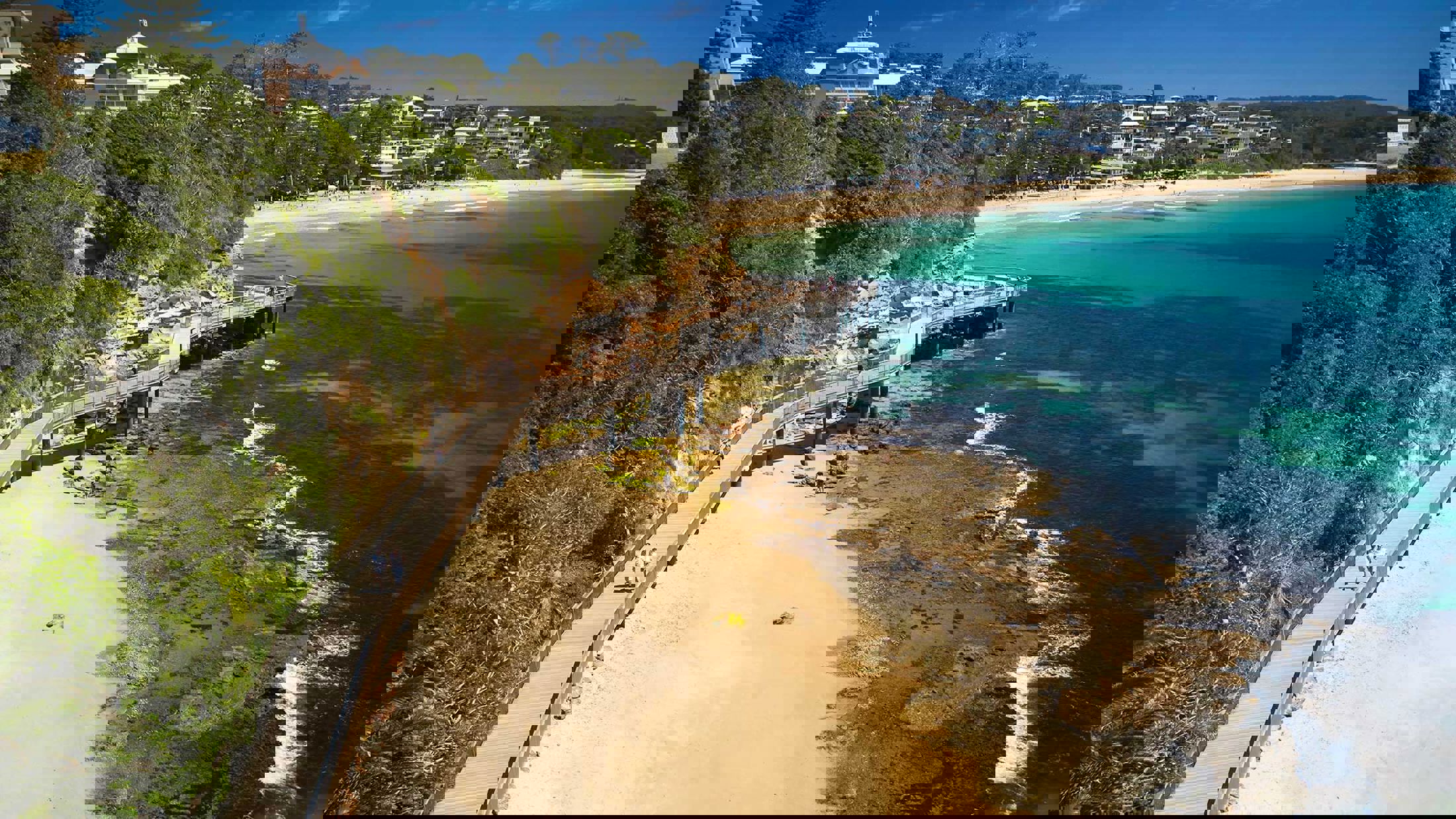Terrigal Boardwalk seen from the air