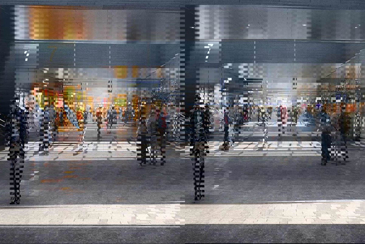A view of what the station will look like inside