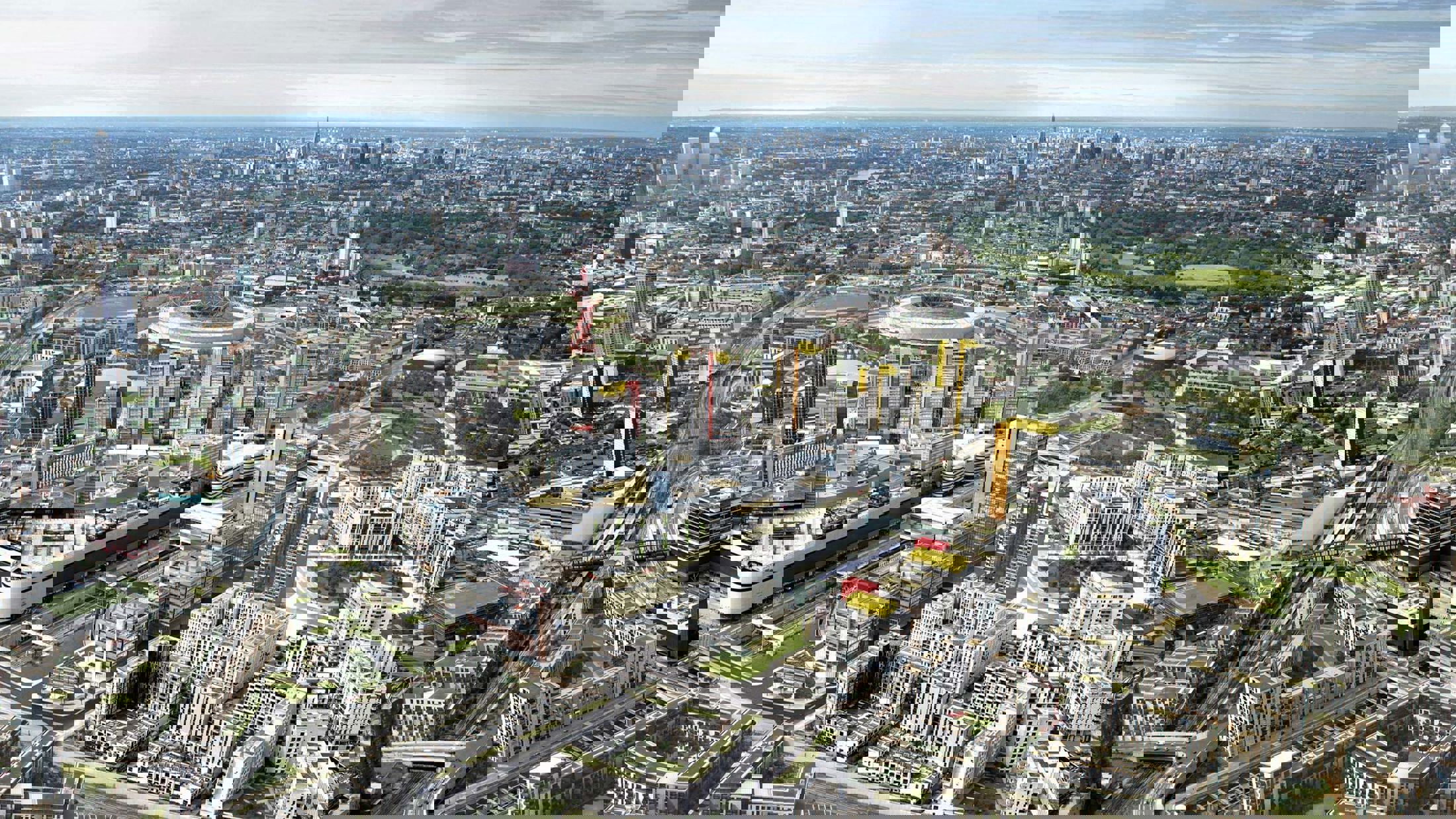 London Olympic Games site from the air