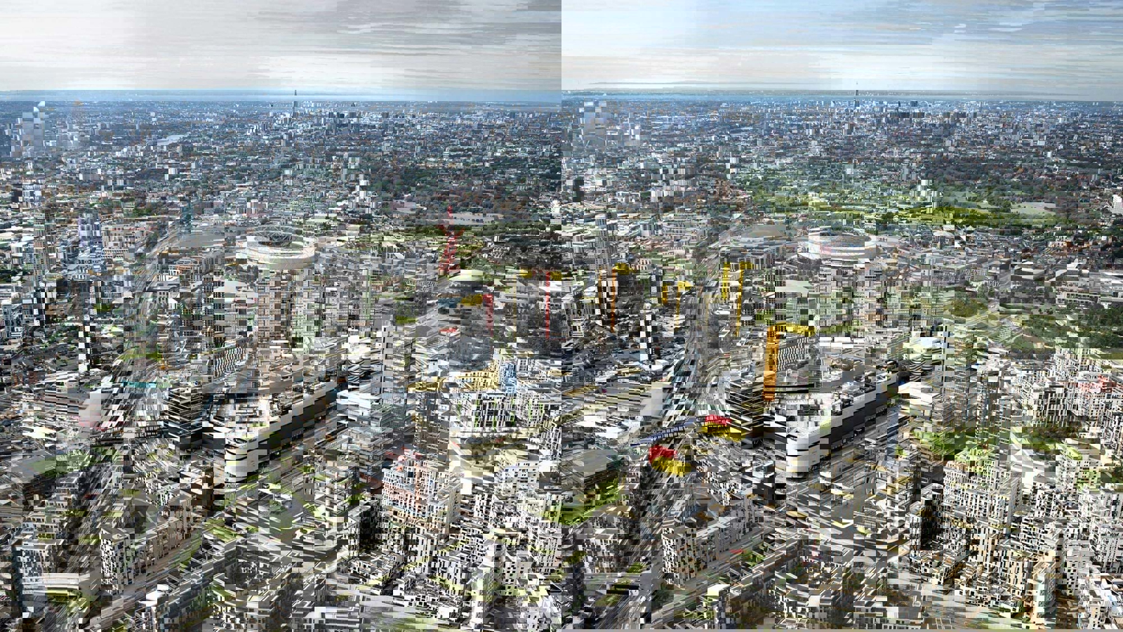 London Olympic Games site from the air