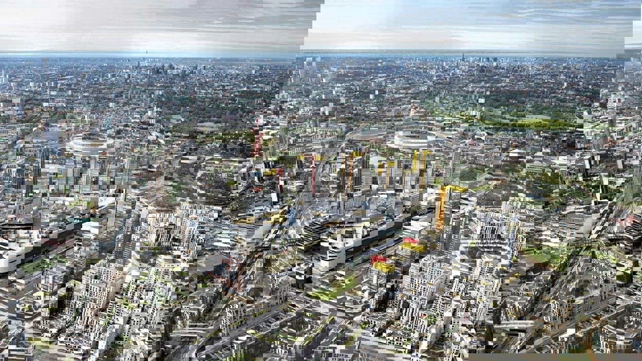 Visualisation of the London 2012 Olympic Park and surrounding area