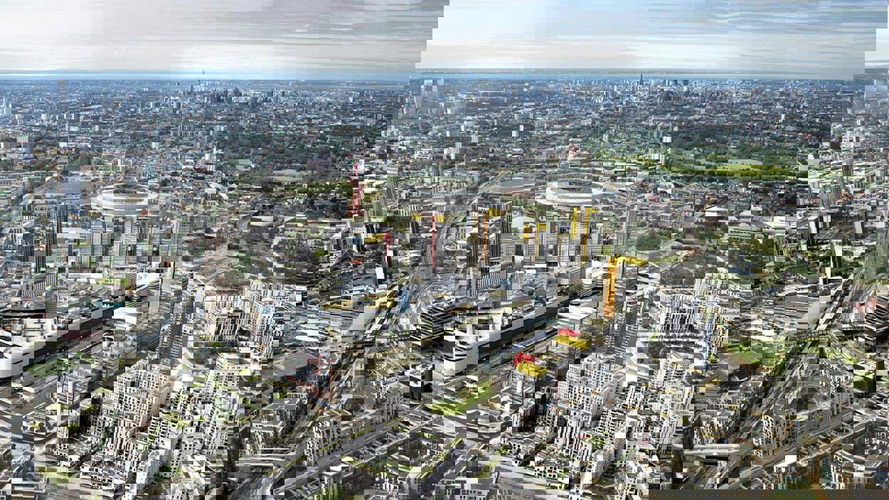 Visualisation of the London 2012 Olympic Park and surrounding area