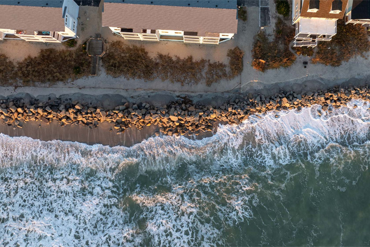 Coastal flood protect scheme in North Carolina, USA